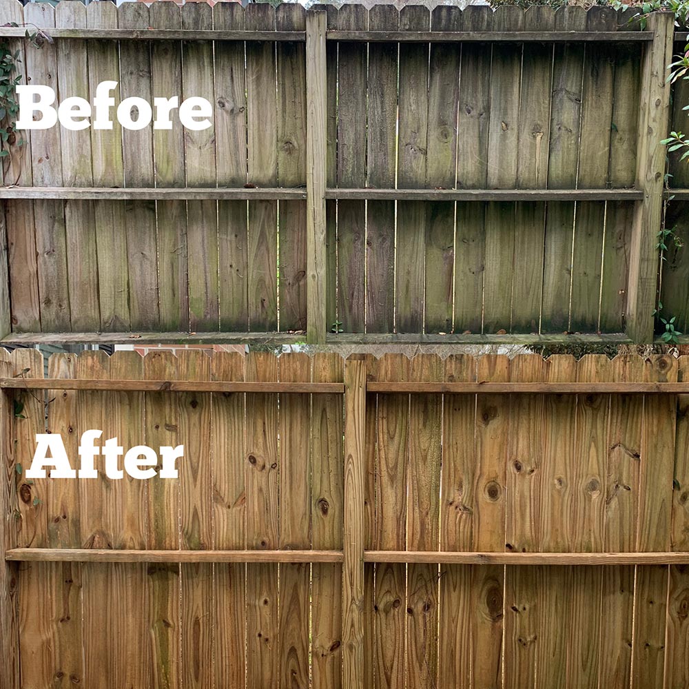 Privacy fence cleaned restored james island sc
