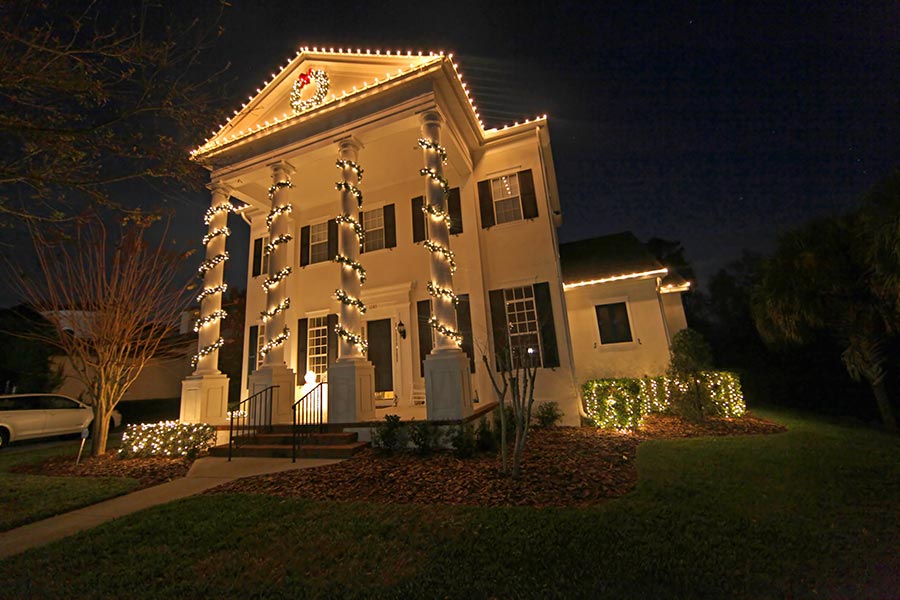 Christmas light installation johns island